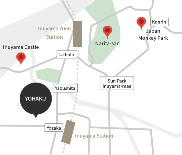 Tourist map around YOHAKU